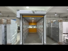 High-Speed Rolling Door Air Shower with HEPA 99.995% Filtration & Safety Sensors