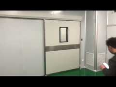 Cleanroom Automatic Sliding Steel Doors | Hermetic Seal & GMP Compliance | MRJH