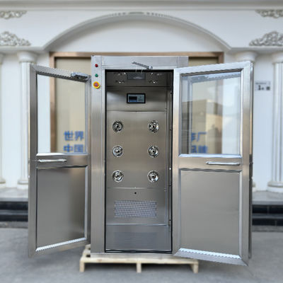 Customized Three-Doors Stainless Steel 304 Vertical Air Flow Cleanroom Air Shower Room