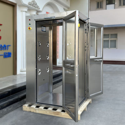 Customized Three-Doors Stainless Steel 304 Vertical Air Flow Cleanroom Air Shower Room