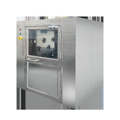 Oversized Floor-to-Ceiling Stainless Steel Air Shower with Double Sliding Doors for Clean Room Pass Through