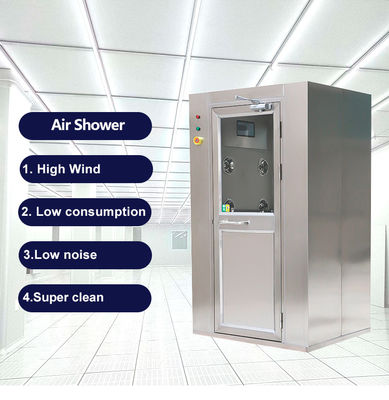 Intelligent Air Shower Room 1500W with 360° Airflow Angle and SUS304/Powder-coated Steel Plate for Clean Room