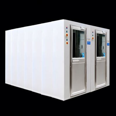 Customized Cleanroom Air Shower Room with 0-99s Adjustable Timer and 360° Airflow Angle in SUS304/Powder-coated Steel Plate