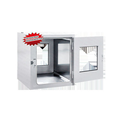 Explosion Proof Stainless Steel Clean Room Pass Box with Mechanical Interlock for Dynamic Transfer
