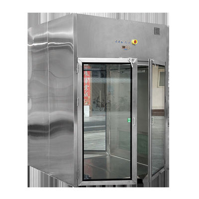 double door pass box cargo access air shower pass box for food processing industry led electronics factories