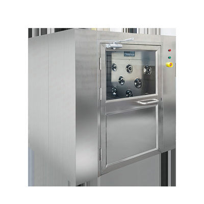 304 Stainless Steel Cleanroom Pass Box | Wide Flat Door Design  | Lab & Pharma Use