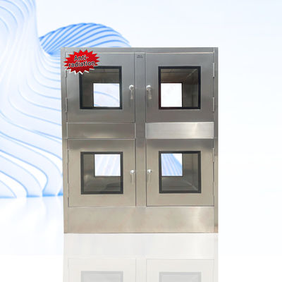MRJH Anti-radiation Double-layer Flat Door Manual Mechanical Joint Control Lock Stainless Steel Ordinary Transfer Window