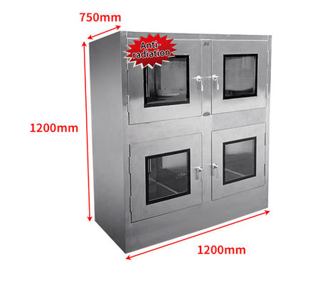 MRJH Anti-radiation Double-layer Flat Door Manual Mechanical Joint Control Lock Stainless Steel Ordinary Transfer Window