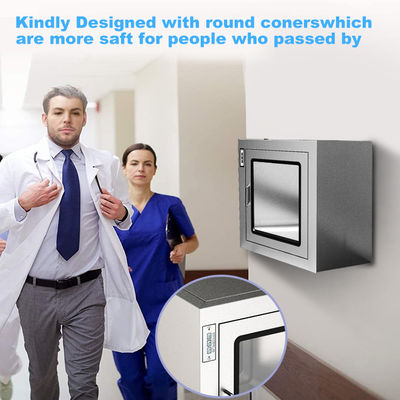 GMP Certified Electronic Interlocking Stainless Steel Pass Box for Clean Room Transfer Window