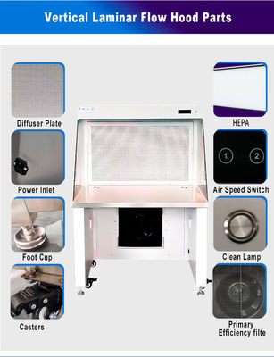 MRJH Horizontal Airflow Hood White Cold Plate Baking Paint SS Laminar Air Flow Workbench