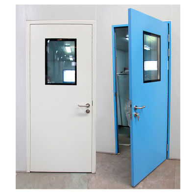 Modern Polymer Cleanroom Steel Door with Double Glazing and Sound Insulation for Hospitals