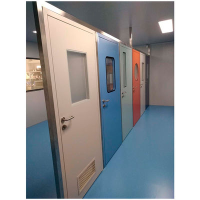 Modern Polymer Cleanroom Steel Door with Double Glazing and Sound Insulation for Hospitals