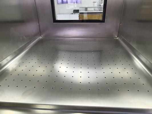 Low-Noise Air Shower Pass Box | E-Interlock & 201 Stainless | 960x890x1690mm Compact