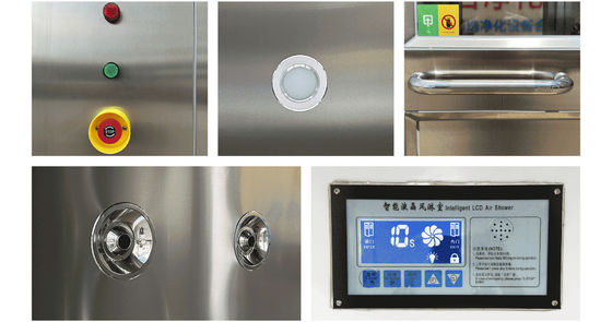 Auto Sliding Door Cargo Air Shower with Powder-Coated 201 Stainless Steel and Double-Sided Shower for Large Goods (1950x2000x2180mm)