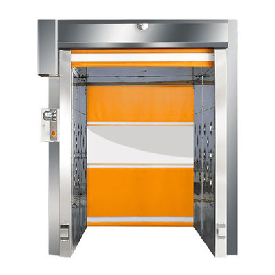 High-Speed Rolling Door Air Shower with HEPA Filtration and Safety Sensors for Cleanroom Entry