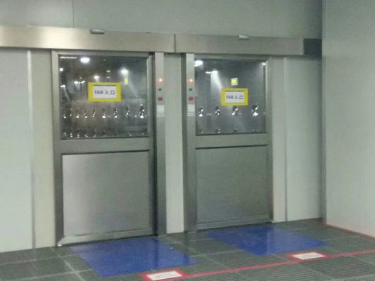 Industrial Goods Air Shower with Auto Sliding Doors | 1500W Fan, 0.3µm HEPA Filter | Dust-Free Transfer