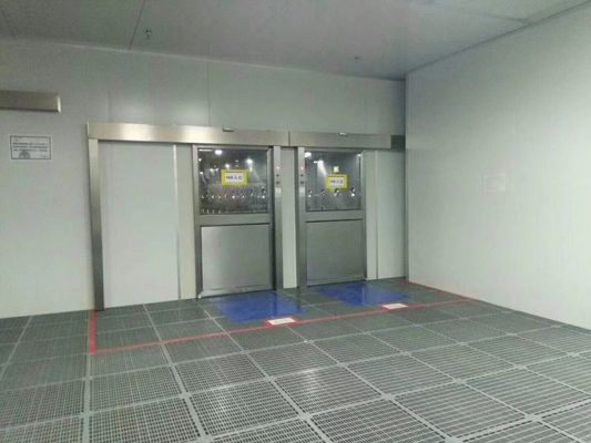 Industrial Goods Air Shower with Auto Sliding Doors | 1500W Fan, 0.3µm HEPA Filter | Dust-Free Transfer