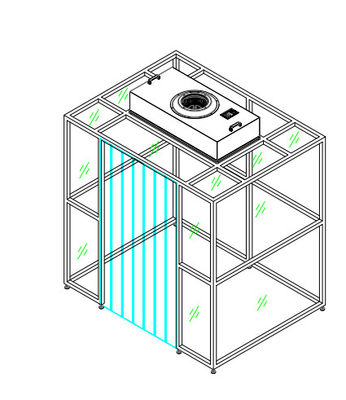 ISO Class 5 Cleanroom Booth with Anti-Static Aluminum Construction and Adjustable Airflow Control