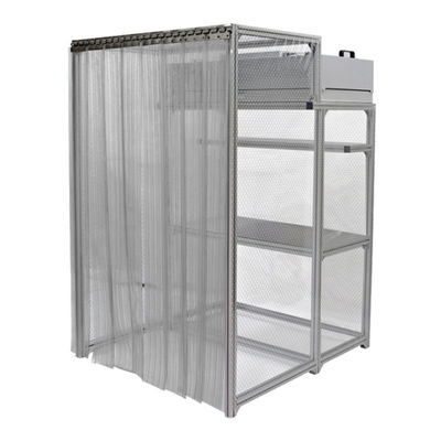 ISO Class 5 Cleanroom Booth with Anti-Static Aluminum Construction and Adjustable Airflow Control