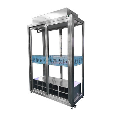 Premium Cleanroom Garment Storage Cabinet with HEPA Filtration and ISO Class 5 Airflow in Stainless Steel Construction