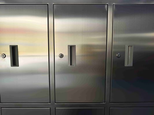 ESD-Safe 304L Stainless Steel Cleanroom Shoe Cabinet for ISO 14644 Compliant Pharma and Semiconductor Facilities