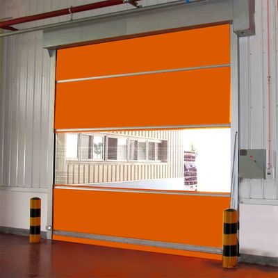 Industrial High-Speed Roll-Up Door with ISO 13849 Safety Certification and -30°C to +70°C Range Featuring Dual Safety Sensors