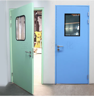 Hygienic Cleanroom Steel Door with Custom Sizes and Airtight Seal for Industrial Applications