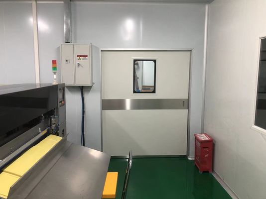 Industrial Automatic Sliding Steel Door with 1500kg Load Capacity IP65 Weatherproof and ISO 14644 Compliance