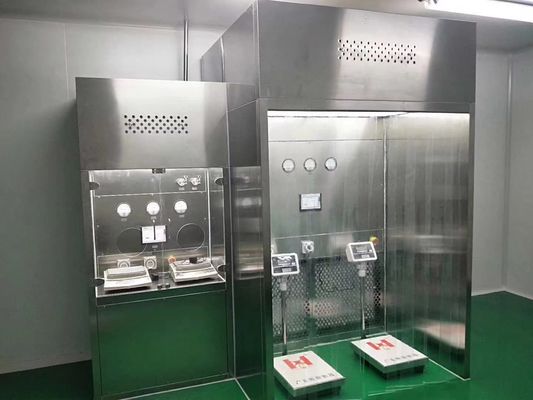 GMP-Compliant Weighing Booth with HEPA Filtration and SUS304 Stainless Steel Construction for Dust Containment