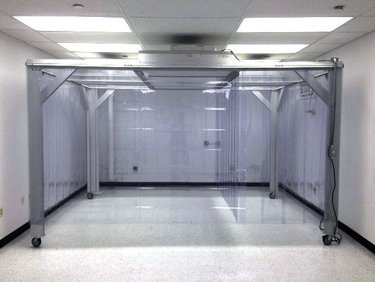 Custom Cleanroom Enclosure with 304 Stainless Steel Frame, ISO Class 5 Compliance, and 34× FFU HEPA Filtration