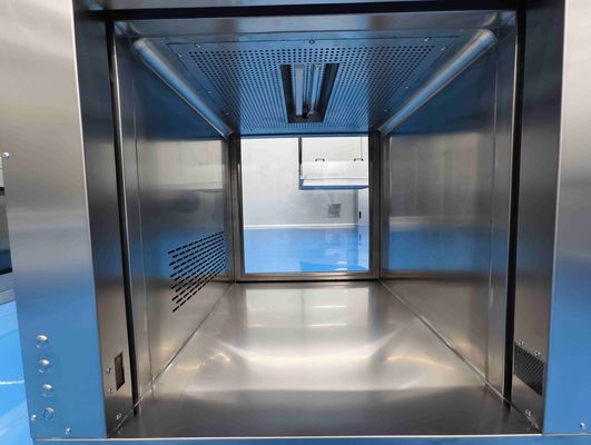 Vertical Lift Door Laminar Flow Pass-Through | HEPA H14 Filter | SUS304 Stainless Steel