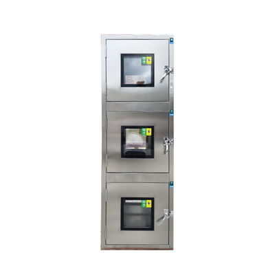 Triple-Layer Mechanically Interlocked Pass Box with UV Sterilization and 304 Stainless Steel Construction