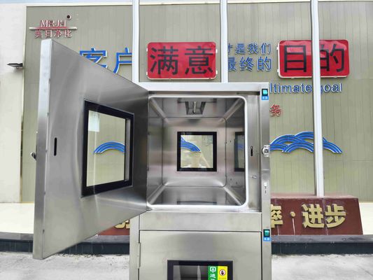 Triple-Layer Mechanically Interlocked Pass Box with UV Sterilization and 304 Stainless Steel Construction