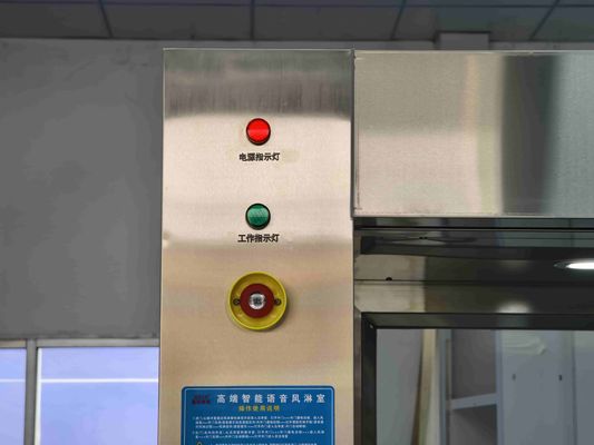 Smart Sliding-Door Air Shower with Facial Recognition and Stainless Steel Construction for Personnel Decontamination