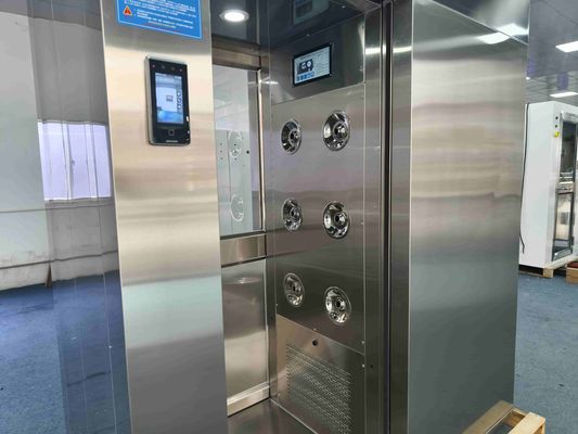 Smart Sliding-Door Air Shower with Facial Recognition and Stainless Steel Construction for Personnel Decontamination