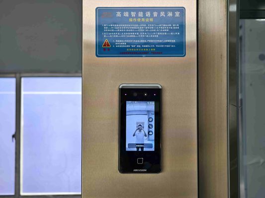 Smart Sliding-Door Air Shower with Facial Recognition and Stainless Steel Construction for Personnel Decontamination