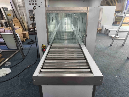 Powered Roller Conveyor Air Shower Pass-Through Box | Cleanroom Transfer System