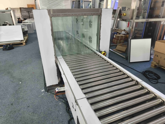 Powered Roller Conveyor Air Shower Pass-Through Box | Cleanroom Transfer System