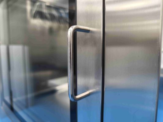 Dual-Chamber Stainless Steel Electronic Interlock Pass Box with UV Sterilization for Cleanroom Contamination Control