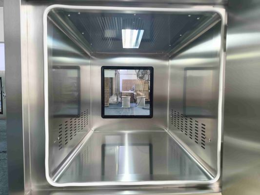 Auto-Door Laminar Flow Pass Box with HEPA-Filtered ISO Class 5 Air Purity and Motorized Sliding Doors