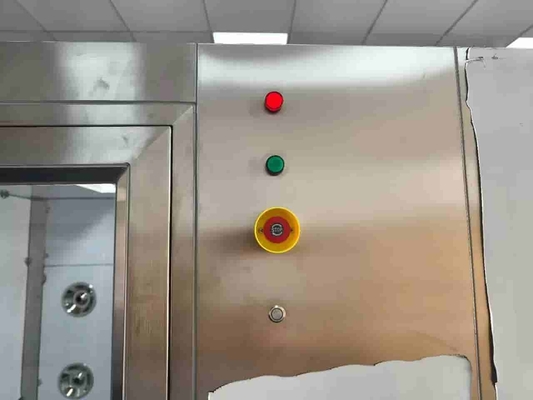 Corner Air Shower with Sole Cleaning Function | Cleanroom Entry Portal