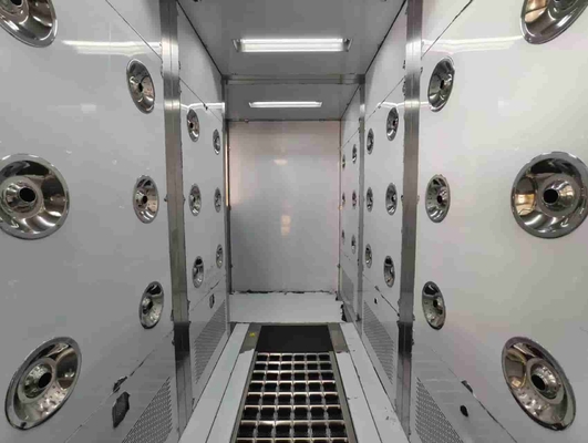 Corner Air Shower with Sole Cleaning Function | Cleanroom Entry Portal