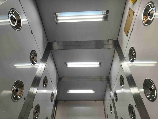 Corner Air Shower with Sole Cleaning Function | Cleanroom Entry Portal