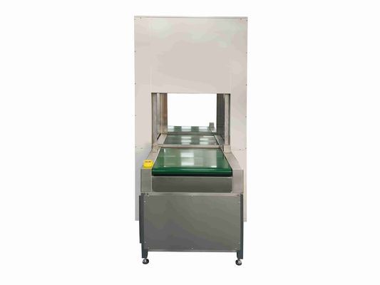 Three-Section Power-Operated Pass Box with Integrated Conveyor and Stainless Steel Construction