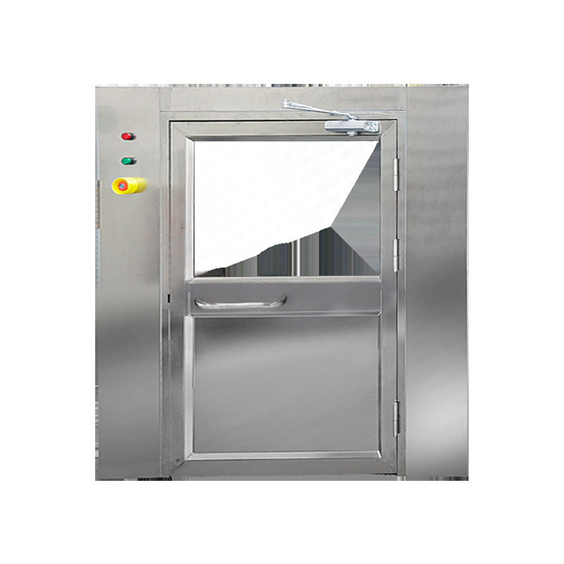 Oversized Floor-to-Ceiling Stainless Steel Air Shower with Double Sliding Doors for Clean Room Pass Through