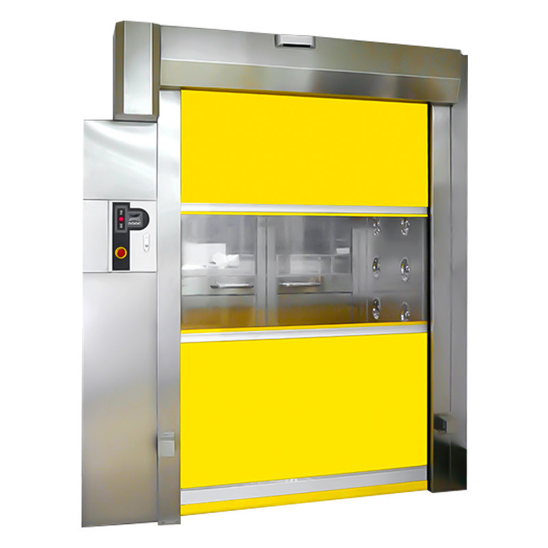 Stainless Steel Anti-Explosion Roller Shutter Door with Safety Electric Eyes and French Double-Sided PVC Coating