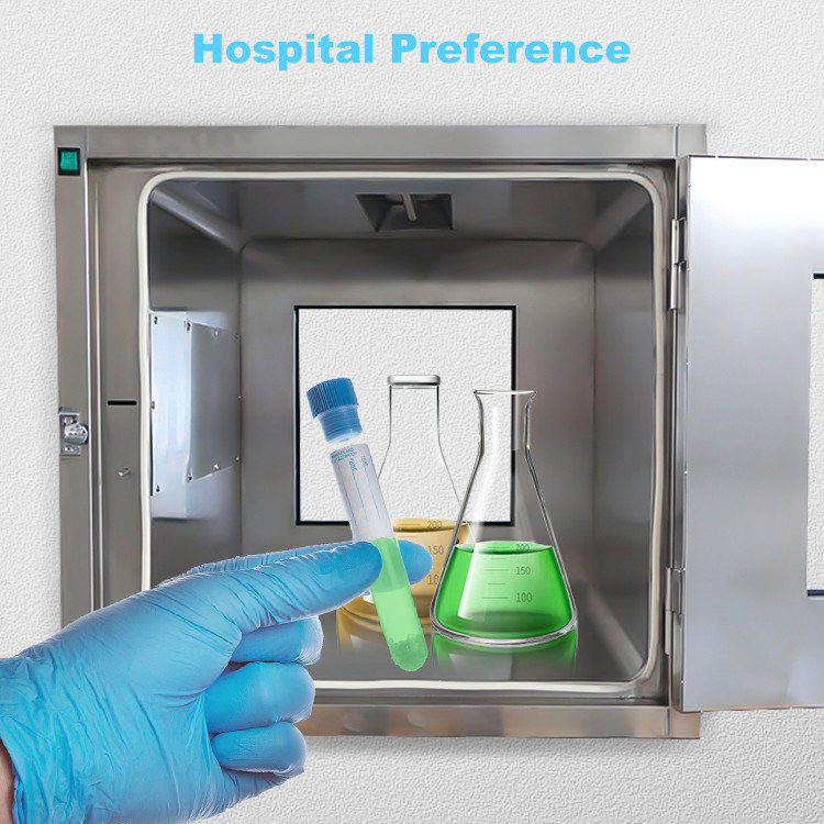 GMP-Compliant 304 Stainless Steel Pharma Grade Pass Box with UV Sterilization and Mechanical Interlock