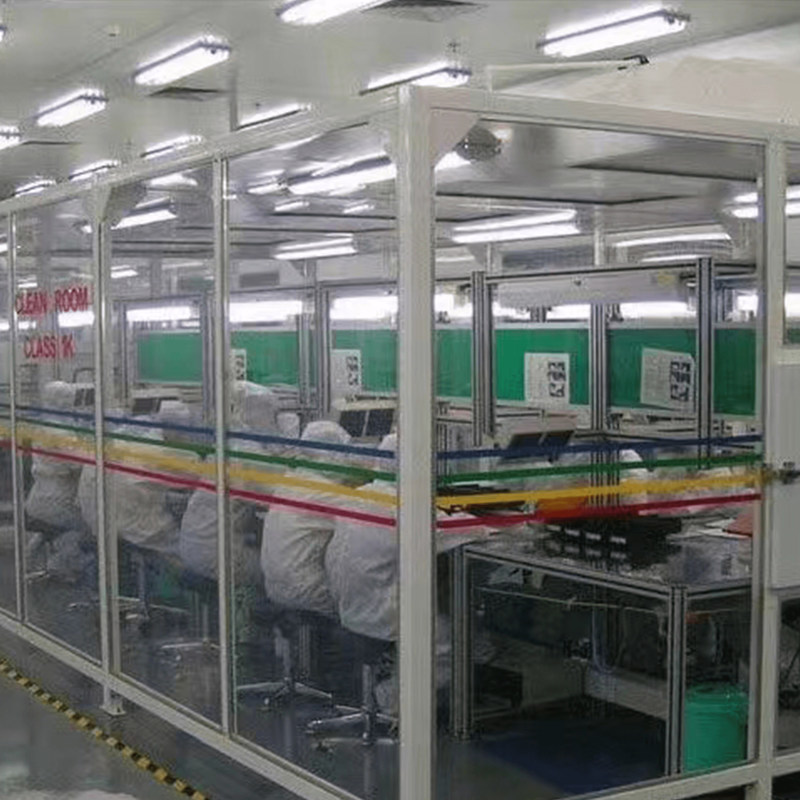 Portable Modular Clean Room System with Glass Doors and Customizable Design for Medical and Food Industries