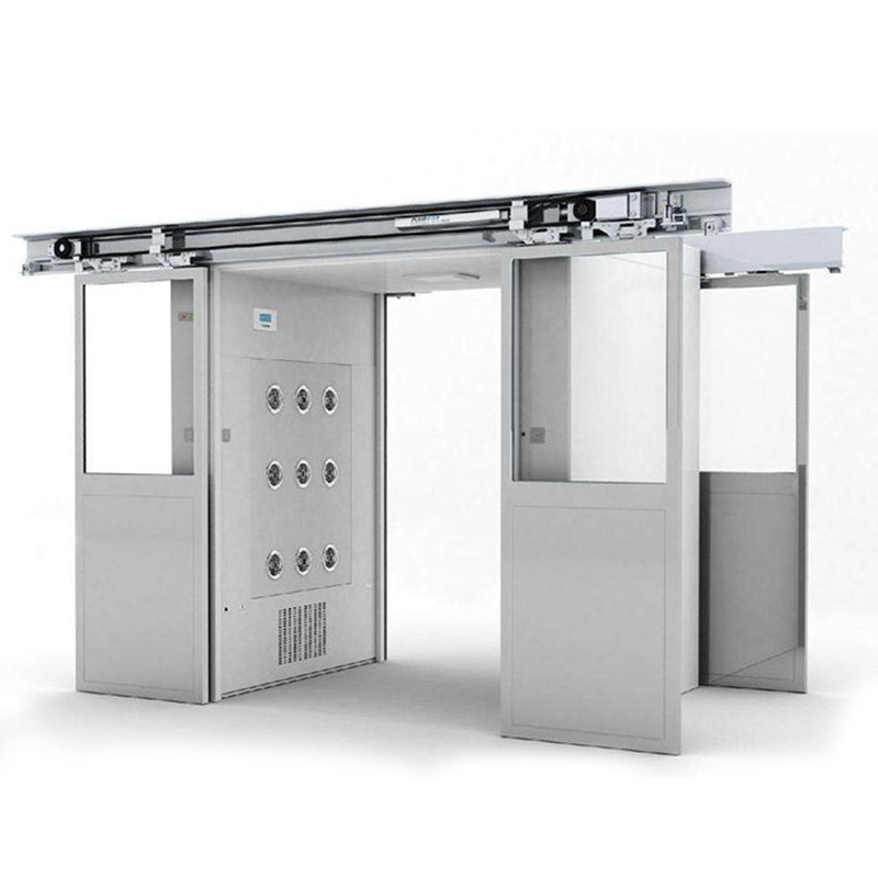 Automatic Sliding Door Goods Air Shower with DIN75200 Fireproof Radar Anti-Collision Design and ISO 14644-1 Compliance