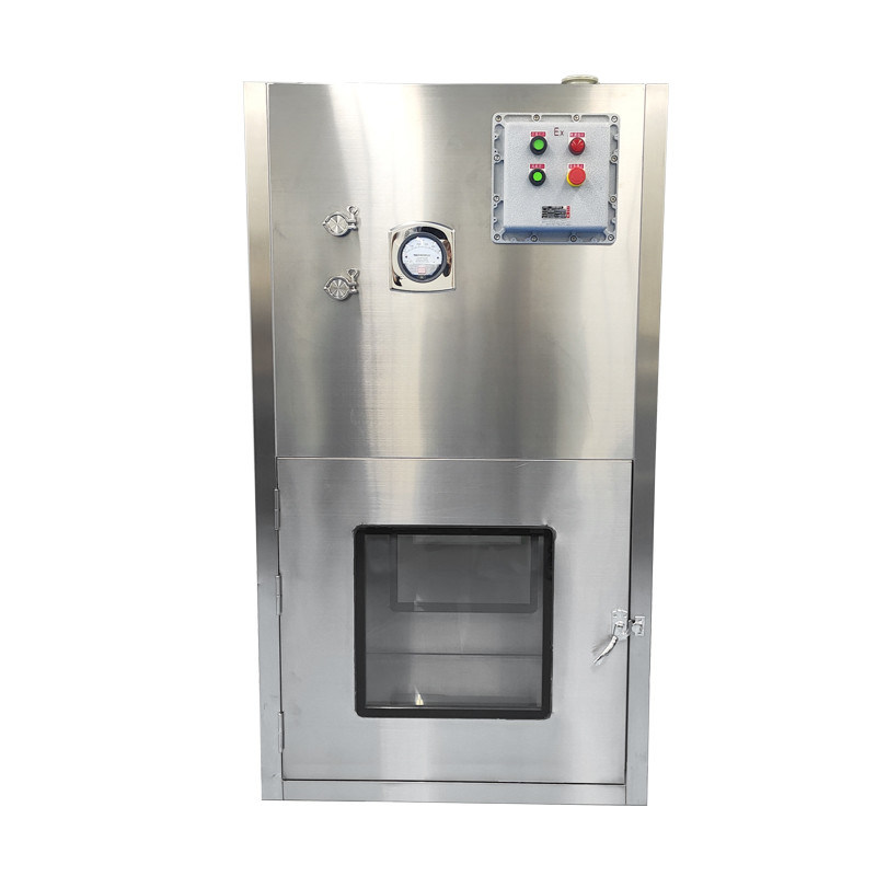 ATEX-Compliant Explosion-Proof Laminar Flow Transfer Window with ISO Class 5 Airflow and 304 Stainless Steel Construction for GMP Pharma Safe Pass-Through